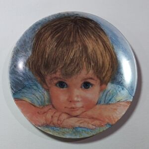 Frances Hook Decorative Plate with Child Portrait I Wish, I Wish *